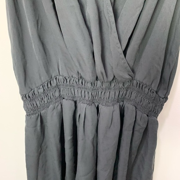 [Joie] Black 100% Silk Sleeveless Sheer Longline Tunic Tank Top - Picture 3 of 8